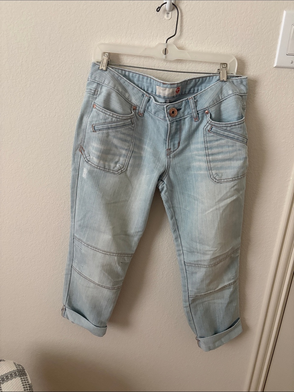 Guess Light Blue Cropped Women's Jeans